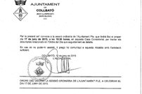 Convocatòria del ple