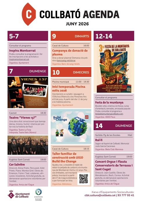 Agenda Collbató Juny 2026