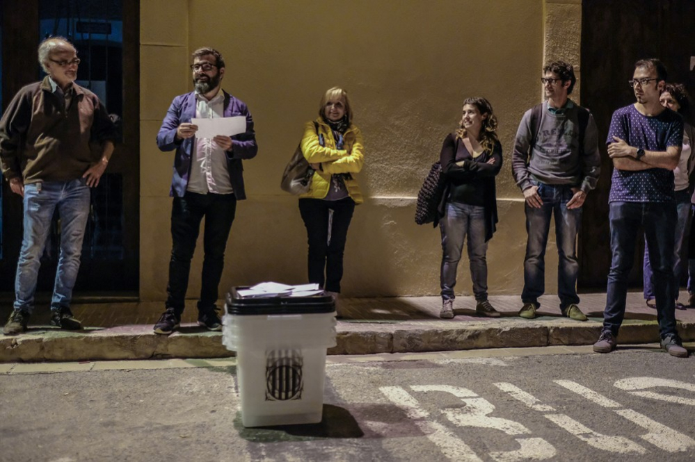 Presentació dels resultats del referèndum a Collbató