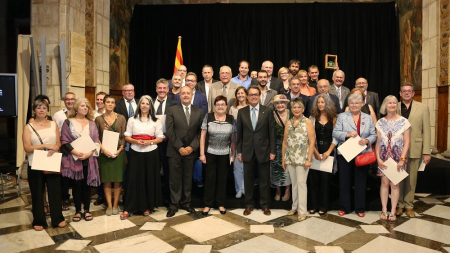 Foto de família amb els guardonats