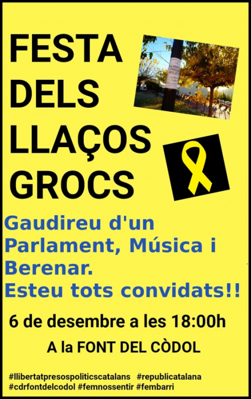 Festa dels Llaços Grocs, a la Font del Còdol