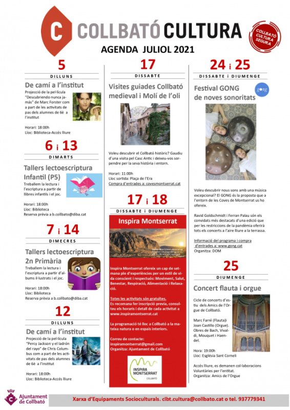 Agenda juliol 2021