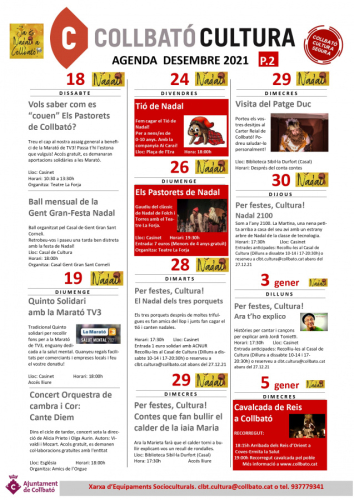 Agenda desembre 2/2