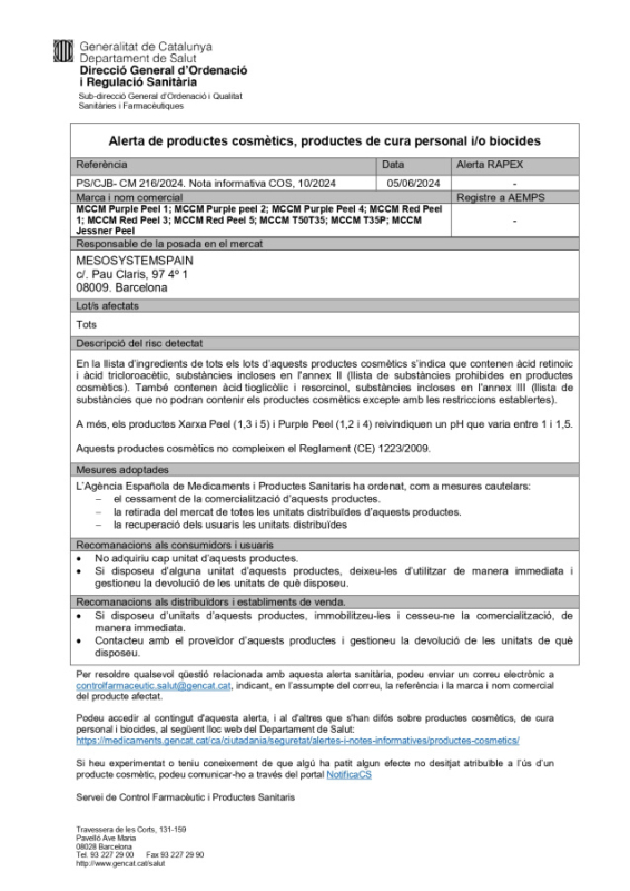 Alerta Productes