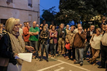 Concentració davant l'Ajuntament de Collbató