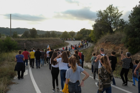 Manifestació en direcció a l'A-2