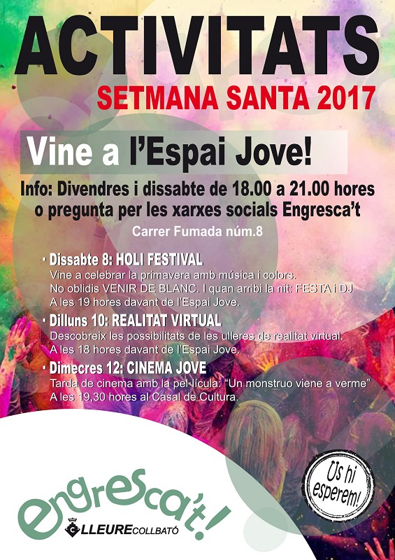 Activitats Espai Jove Setmana Santa