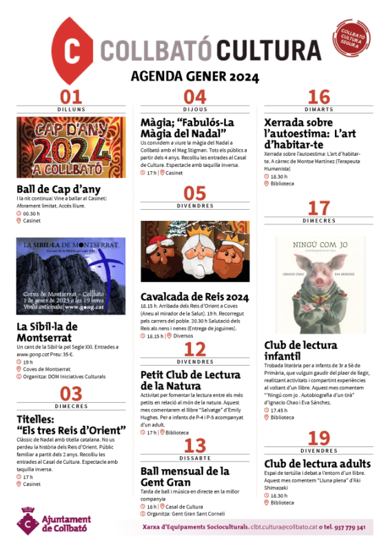 Agenda gener 2024