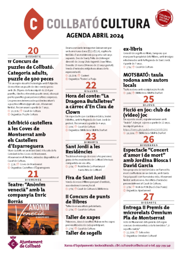 Agenda Cultural abril 2024