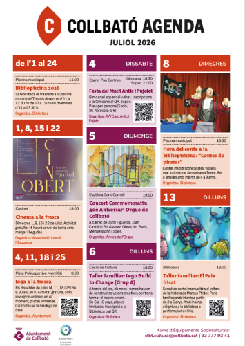 Agenda Collbató Juliol 2026