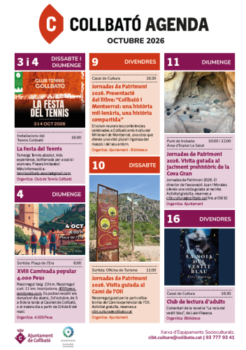 Agenda Collbató Octubre 2026