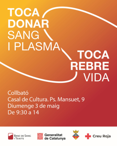 Vine a donar sang a Collbató