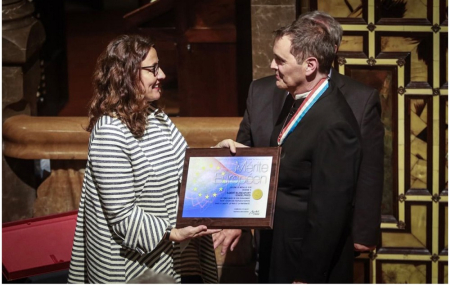 Albert Blancafort rep la medalla d'or al Mèrit Europeu