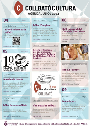 Agenda de Juliol