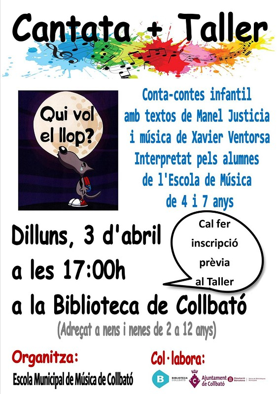 Cartell de la cantata "Qui vol el llop?"