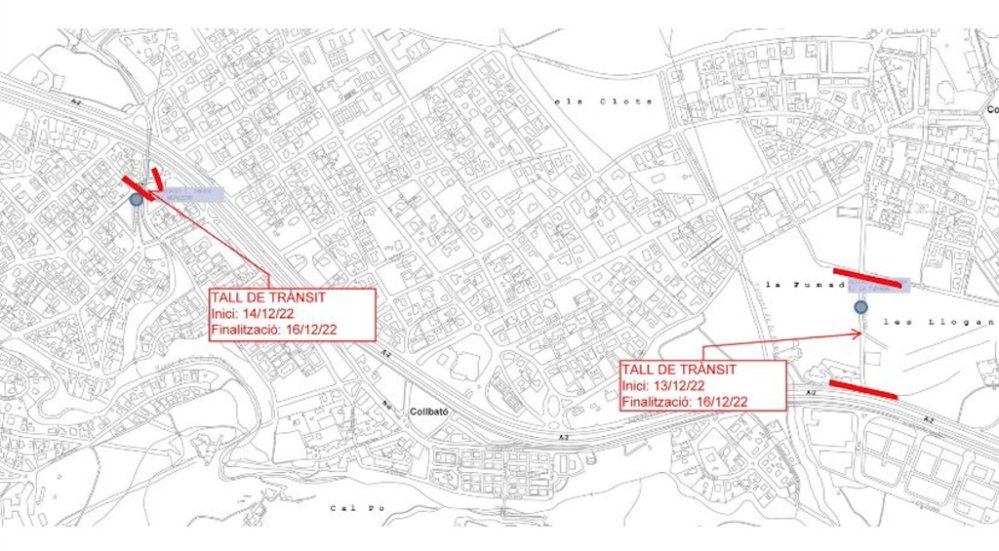 Mapa afectació mobilitat