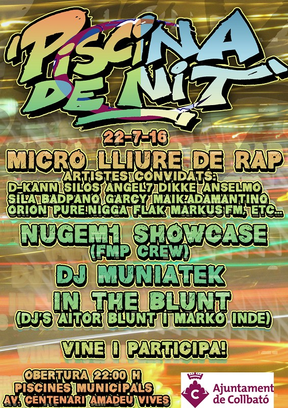 Cartell piscina de nit