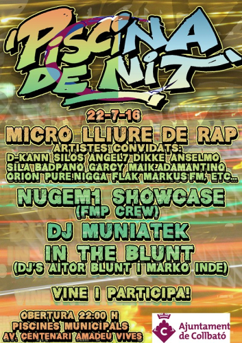 Cartell piscina de nit