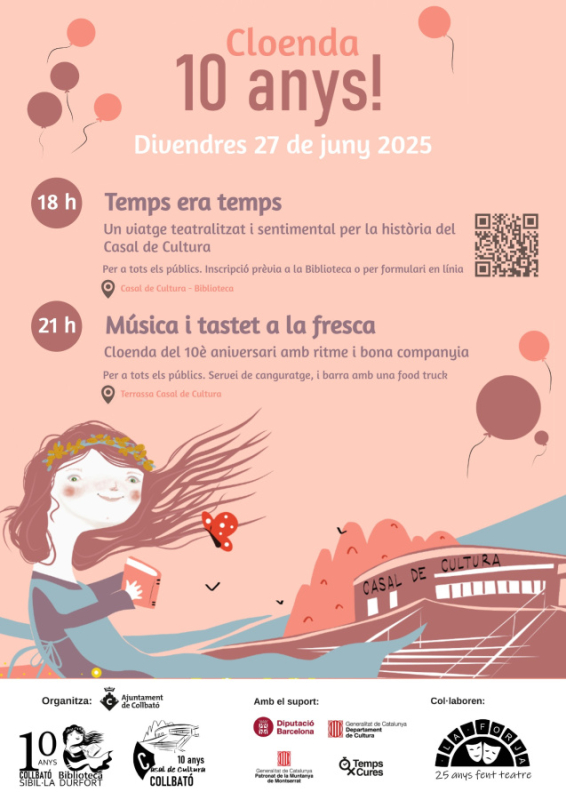 Cartell Cloenda 10è Aniversari Casal de Cultura