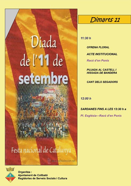 Cartell de la diada d'enguany al municipi