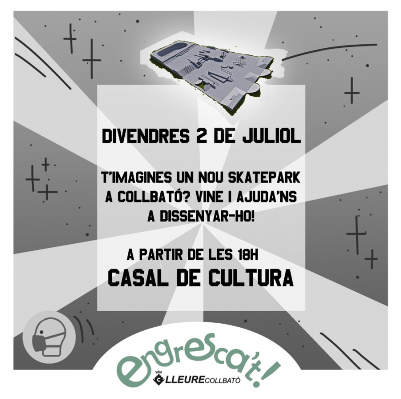 Cartell trobada nou skatepark