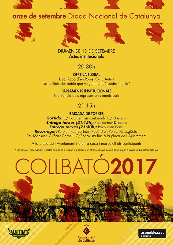 Cartell de la Diada 2017 a Collbató