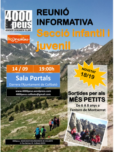 Cartell de la reunió informativa de 4000peus