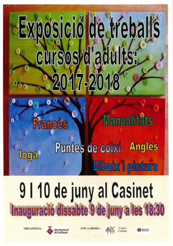 Cartell de la mostra de treballs dels cursos d'adults