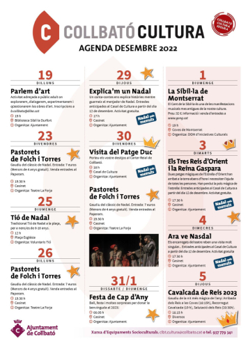 Agenda desembre 2022