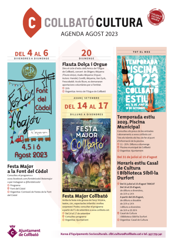 Agenda Cultura agost 2023
