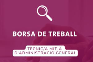 Borsa de Treball Tècnic Mitjà Administració General