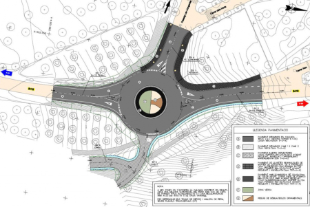 Projecte de la nova rotonda de la B-112 amb Llongànies
