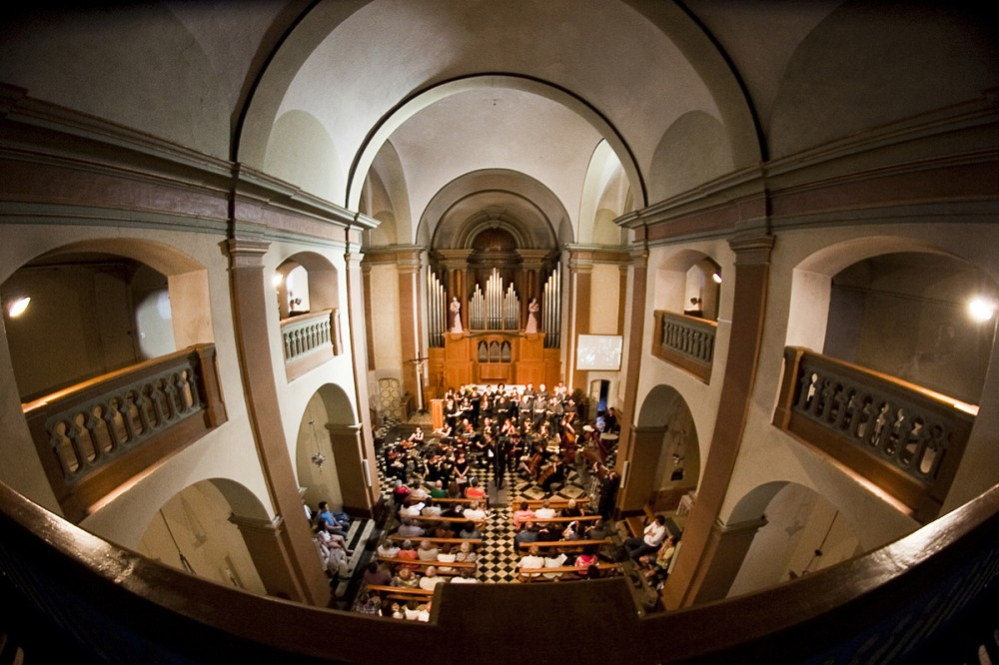 Panoràmica de l'església durant el concert