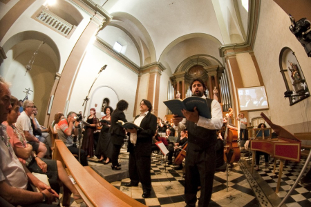 Els solistes, durant la interpretació del Te Deum de Charpentier