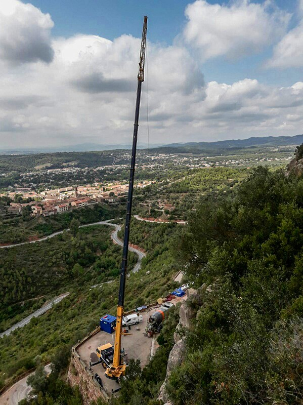 Obres a les Coves de Montserrat