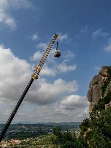 Obres a les Coves de Montserrat