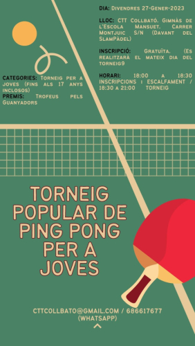 Cartell torneig 27 de gener de 2023