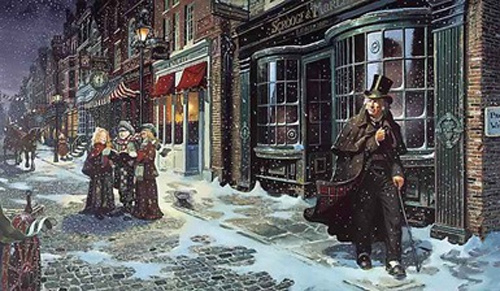 Il·lustració d'època del conte de Dickens.