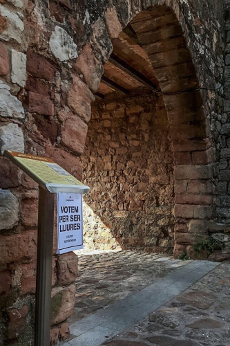 Cartells a Collbató a favor del Referèndum