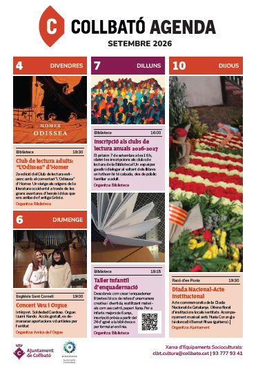 Agenda Collbató Setembre 2026