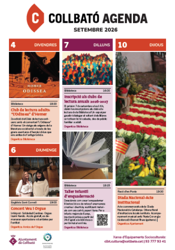 Agenda Collbató Setembre 2026