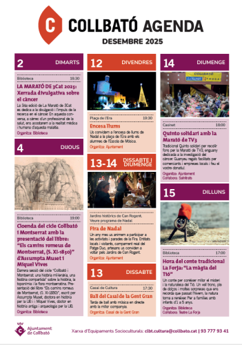 Agenda Collbató Desembre 2025