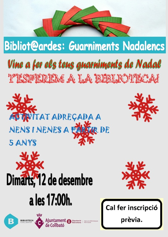 Fes guarniments de Nadal a la Biblioteca!