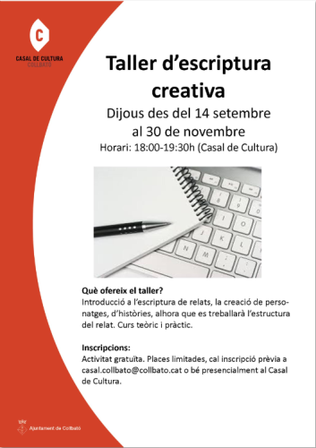 Cartell del taller d'escriptura creativa