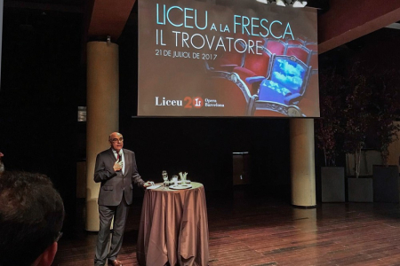 Salvador Alemany, president del Gran Teatre del Liceu, durant la seva intervenció