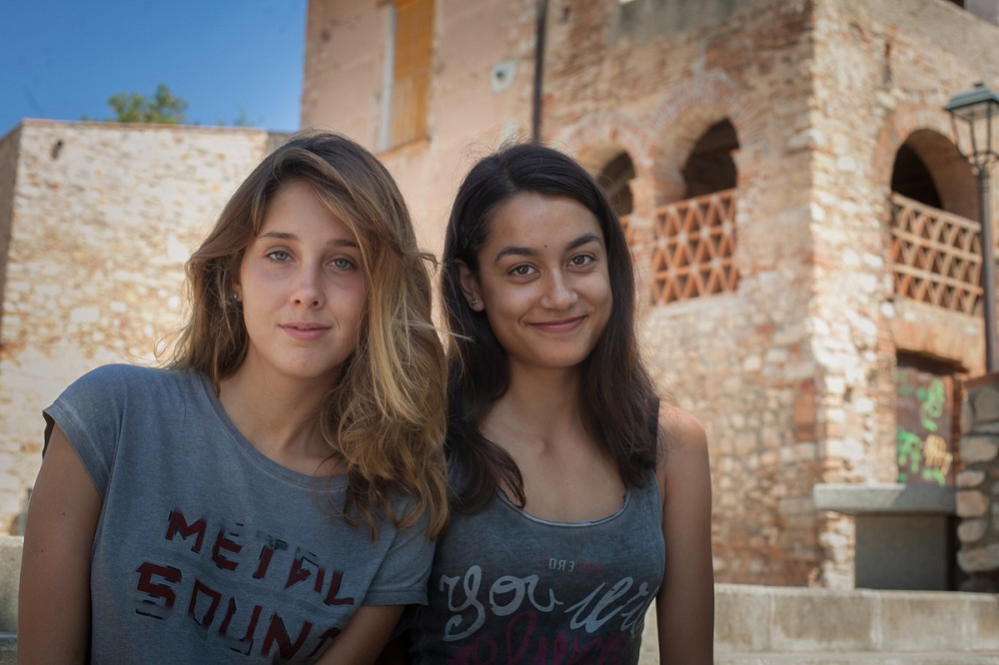 Maria Gálvez i Marta Llagostera, durant la conversa a Collbató