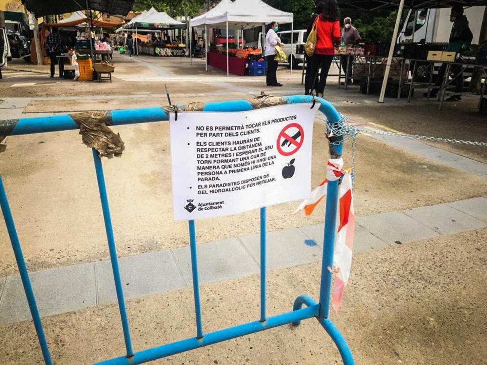 Restricció d'aforament al mercat i a l'entorn de l'Àrea de la Salut