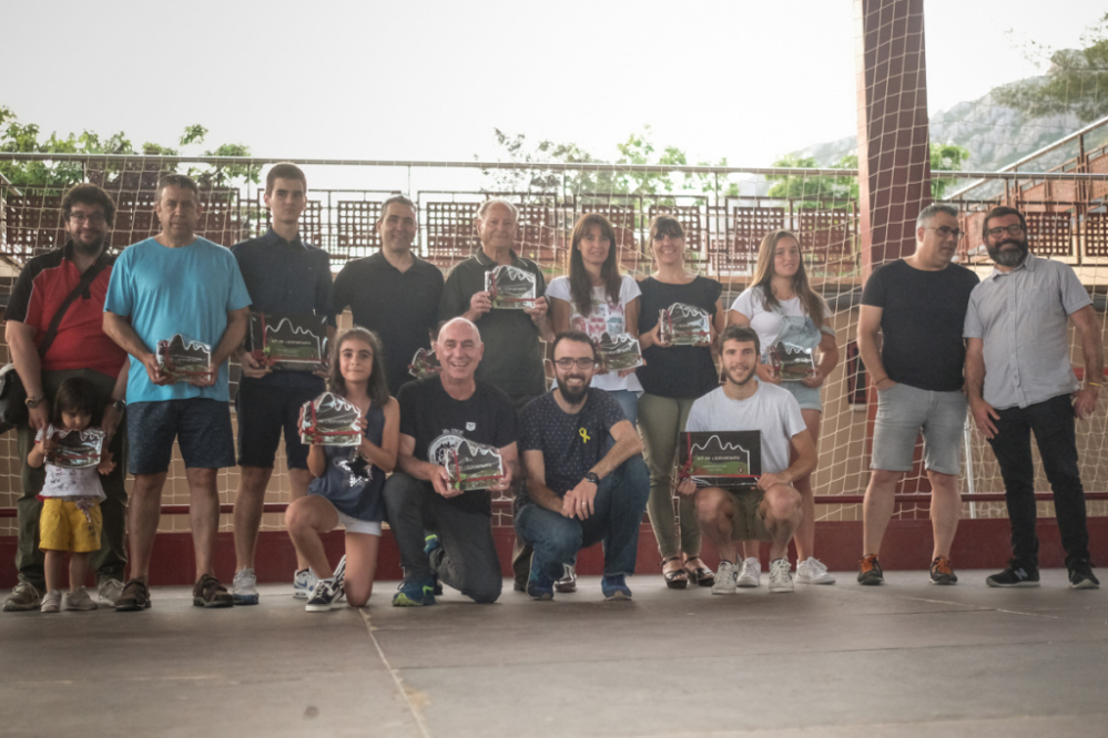 Foto dels guardonats a la Nit de l'Esport