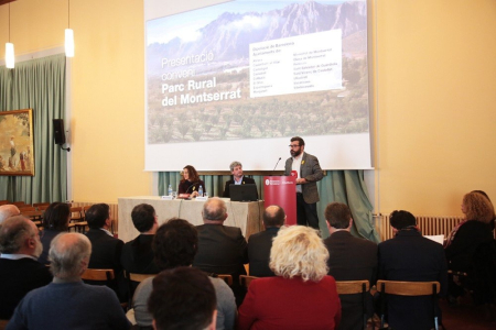 Miquel Solà, durant la seva intervenció en la presentació del Parc Rural