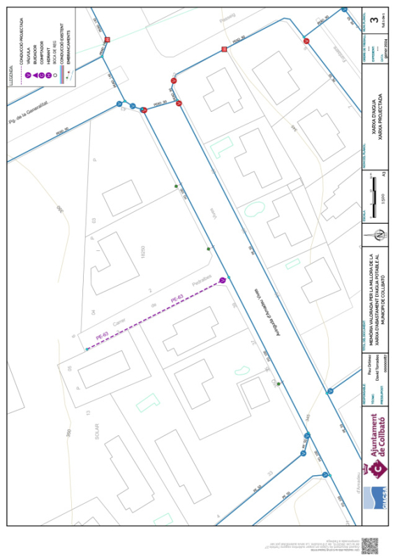 Planol actuació Carrer Pedralbes